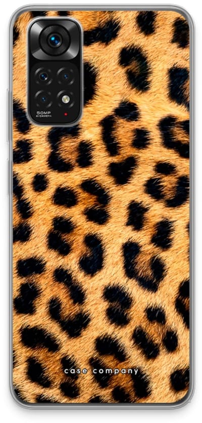 Case Company® - Hoesje geschikt voor Xiaomi Redmi Note 11 hoesje - Luipaard - Soft Cover Telefoonhoesje - Bescherming aan alle Kanten en Schermrand