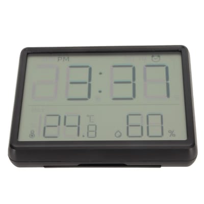 Réveil Numérique avec Affichage de la Température et de l'Humidité Horloge Numérique Murale avec Support Arrière gray