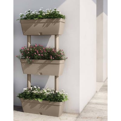 vidaXL Plantenbakken 6 st 100 cm taupe