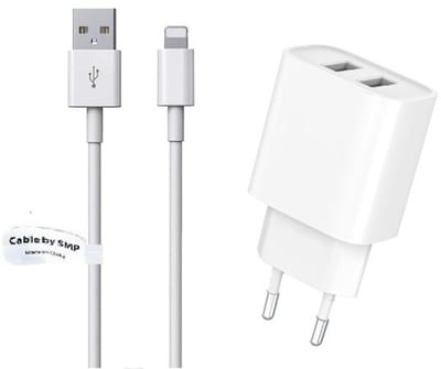 OneOne 2.4A lader met 2 poorten + 2,0m OneOne Lightning kabel. Oplader adapter past op Apple iPhone XR, iPhone XS, iPhone XS Max, iPhone 10, iPhone 11, iPhone 11 Pro, iPhone 11Pro Max, iPhone 12, iPhone 12 Mini, iPhone 12 Pro