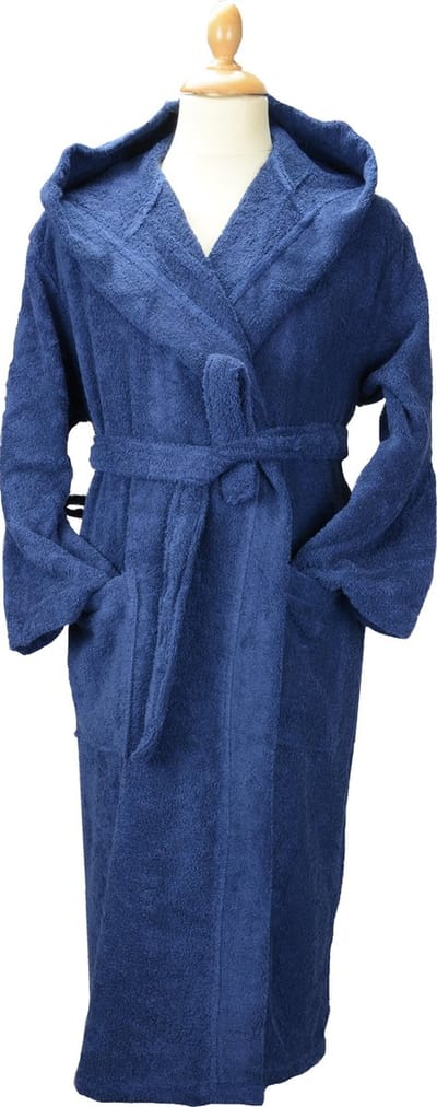 ARTG Robezz - Biologische Katoen - Badjas Capuchon - Donkerblauw - French Navy - Maat S/M