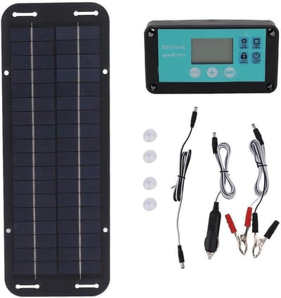 30 W 12 V Zonnepaneel Kit Met 10A Laadregelaar Waterdichte Monokristallijne Zonne-energie Voor Lader Systeem Voor Auto Batterij Trickle Opladen Real-Time Display Outdoor Blauw Zwart