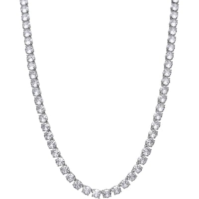 Luxenter Ketting met zilveren afwerking en glanzende zirkonia - Ginsi