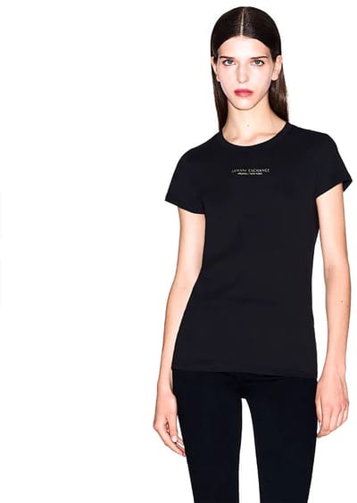 Armani Exchange Xw001455_af10356 T-shirt Met Korte Mouwen Zwart 2XL Vrouw