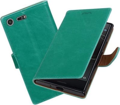 BestCases.nl Sony Xperia XZ Premium Pull-Up booktype hoesje Groen