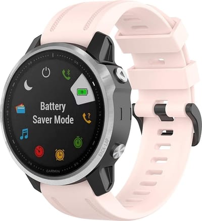 Siliconen sport bandje geschikt voor Garmin Fenix 9 (43mm) / 9 Pro (43mm) 8 - 43mm / Fenix 7s (Pro - Solar - Sapphire Solar) / Fenix 6s (Pro - Sapphire) / Fenix 5s (Plus - Sapphire) / Epix Pro (Gen 2) 42mm / Instinct 2s - E - Roze