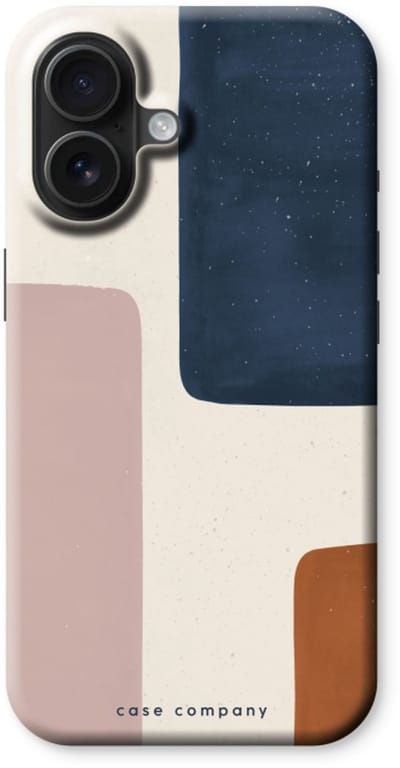 Case Company® - Hoesje geschikt voor iPhone 16 hoesje - Geo #5 - Tough Case - Maximale Bescherming alle Kanten en Schermrand