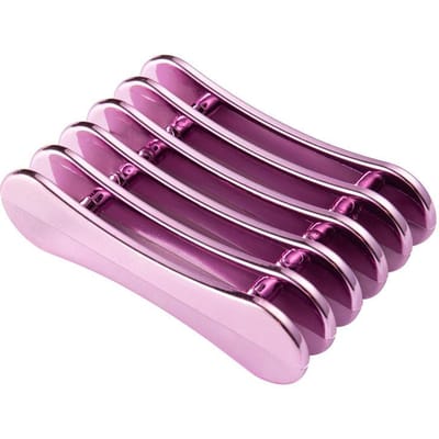 5 Grids Nail Art Schilderij Borstel Houder Nagelborstel Rek Schilderij Pen Rust Houder Stand UV Gel Borstel Display Houder Manicre Gereedschap roze