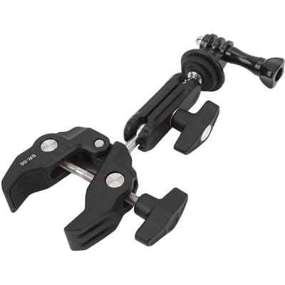 Superklem Magic Arm Aluminiumlegering Dubbele Kogelkop Magic Arm Monitorbevestiging met 1/4 en 3/8 Schroefdraad black