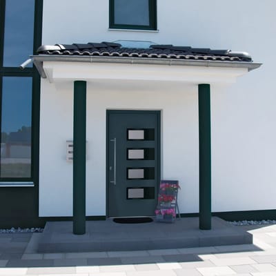 vidaXL Voordeur 100x200 cm aluminium en PVC antracietkleurig