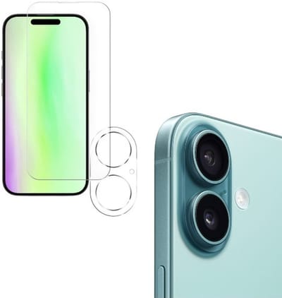 Screenprotector 1x & Camera lens Protector 1x Geschikt voor: iPhone 17 Air - glas - bescherm je camera - beschermglas - Transparant