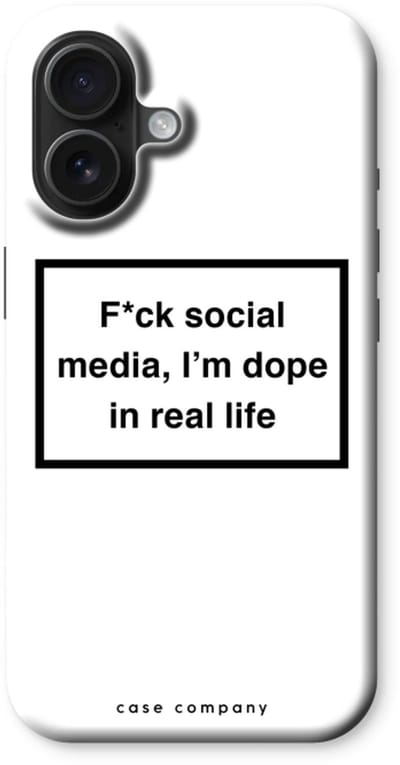 Case Company® - Hoesje geschikt voor iPhone 16 hoesje - I'm dope - Tough Case - Maximale Bescherming alle Kanten en Schermrand