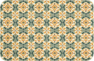 WC mat 60x40 cm - Antislip - Keramiek - Verweerd - Kleurrijk - Toiletmat - Vloermat - Douchemat - Toilet tapijt - Toiletmatten