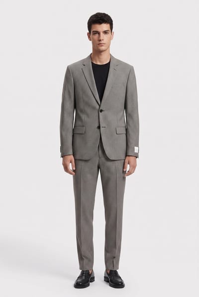 Calvin Klein Ls Houndstooth Slim Suit Jacket Brilliant White Taglia: 44 | Giacche leggere Outlet | Uomo | Bianco