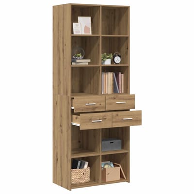 vidaXL - Boekenkast - Artisanaal - eiken - 30 - x - 42,4 - x - 185,2 - cm