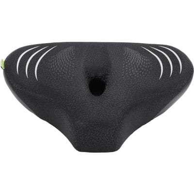 Fietszitkussen Breed Verdikt Schokabsorptie Ademend Zadelkussen voor Peloton Zwart Grijs black