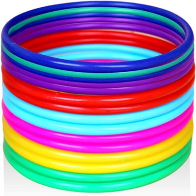 Ringwerpringen Set - Werpspel Ringen - Buiten Spelen - Duurzaam Kunststof - 15 Stuks - Meerkleurig