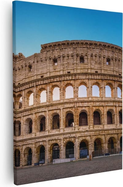 Artaza Canvas Schilderij Rome - 40x50 cm - Wanddecoratie Colosseum - Muurdecoratie Italië - Kamer Accessoires
