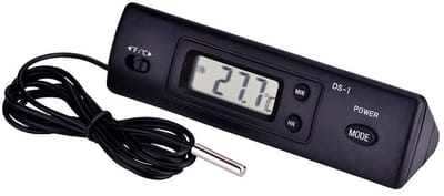 Dailygoods - Digitale Thermometer - Temperatuur Meter - Compact en Robuust - LCD Display - Vochtigheid Meting - Voor Koelkast en Aquarium