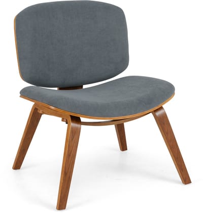 COSTWAY Moderne accentstoel, gestoffeerde loungestoel met rugleuning en gevoerde zitting, solide houten frame, ruimtebesparende armloze stoel voor keuken, eetkamer, woonkamer (donkergrijs, 1)