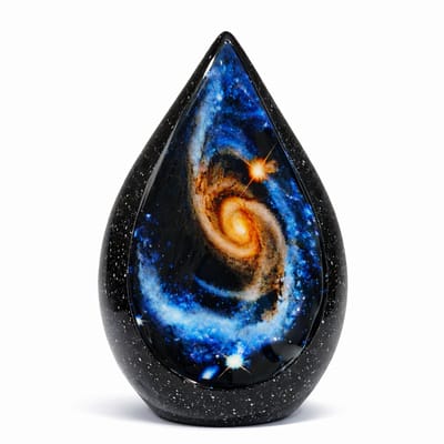 Unieke As Urn - 800ML - Teardrop - Druppel Urn - Crematie Urn - Uniek - Voor Huisdieren of Menselijk As - Crematie As - Decoratie Urn - Planet
