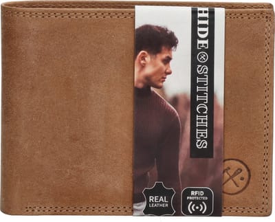 Hide & Stitches Johan van Amstel Portemonnee - 100% Leer - Bruin