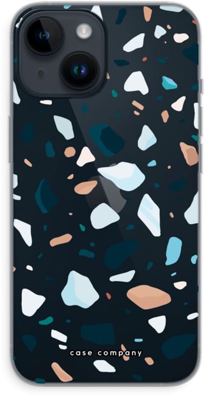 Case Company® - Hoesje geschikt voor iPhone 14 hoesje - Terrazzo N°13 - Soft Cover Telefoonhoesje - Bescherming aan alle Kanten en Schermrand
