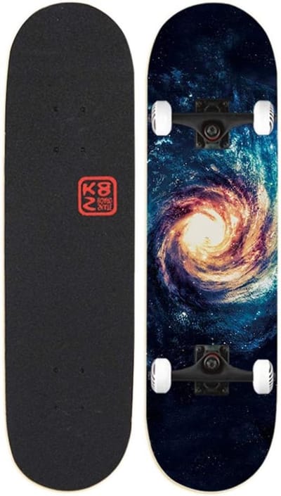 Skateboard - Cruiser Board - Stunts en Tricks - 8 Lagen Esdoorn Dek - 31 x 8 Inch - Zwart