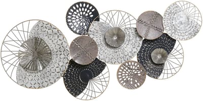 CESIUM - Wanddecoratie - Zwart/Zilver - Metaal