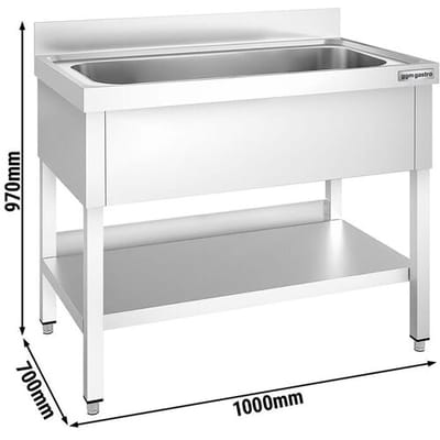 GGM Gastro Topfspültisch PREMIUM - 1000x700mm - mit 1 Becken