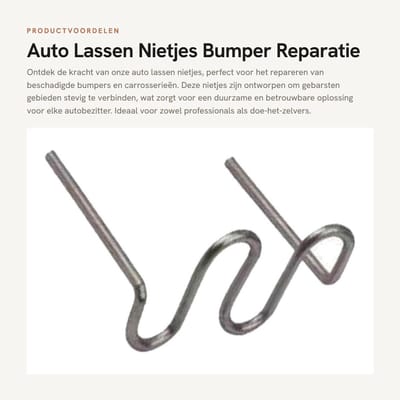 Dailygoods- Lassen - Hete Nietjes voor Bumper Reparatie - Roestvrij Staal - Voor Hete Nietmachine - Verschillende Vormen - Duurzaam en Sterk - Reparatienietjes