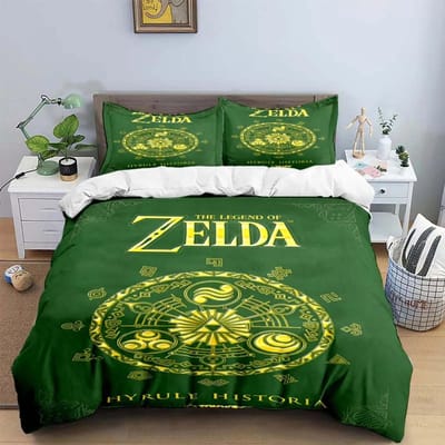 Prachtige Spel Z-Zelda Beddengoed Sets Prachtige Set Dekbedovertrek Beddekenset Beddengoed Set Luxe Cadeau Huis Textiel EU Double(200*200cm)3pcs