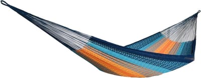 Nethangmat Katoen - Luchtige Hangmat - Ontspannen Buiten - Handgemaakt Maya Stijl - 390 x 170 cm - Breeze