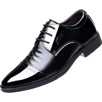 Lakschoenen Oxford Herenschoenen Puntige Neus Formeel Zakelijk Schoenen voor Bruiloft Casual Brits Herenschoenen 46
