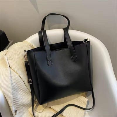 Dameshandtas Eenvoudige Studenten Commuter Tas Grote Capaciteit Crossbody Tas Veelzijdige Enkelschouder Draagtas 29*10.5*27.5cm zwart