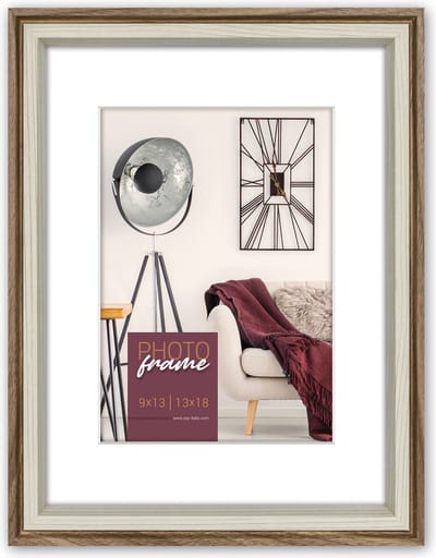 ZEP - Houten fotolijst Palmi Bruin met Passe-Partout voor foto 10x15/15x20 - DN968B