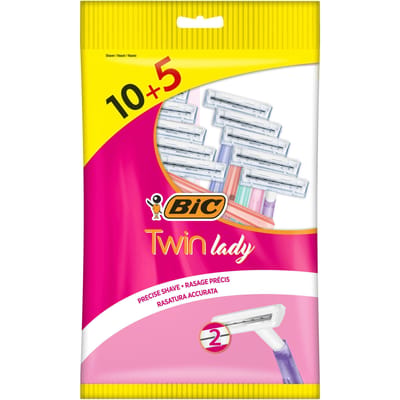 Bic Twin Lady Wegwerp Scheermesje 15 st