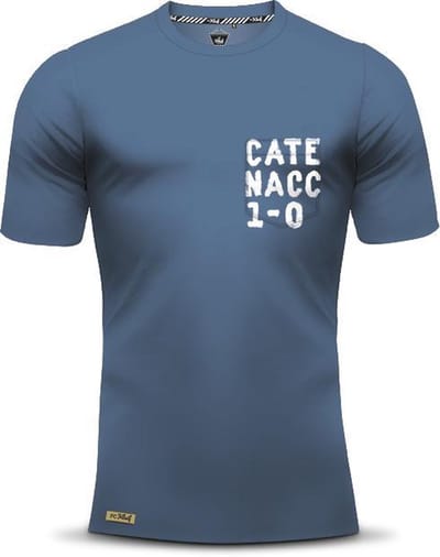 FC Kluif Catenaccio '1-0' t-shirt - maat S / Small - Katoen - Heren lifestyle t-shirt - Blauw