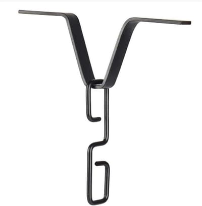 Dakgootadapter V-vorm - Regenketting houder - Waterafvoer organiseren - Roestbestendig ijzer - 18 x 17 cm - Zwart