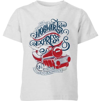 Harry Potter Hogwarts Express kinder t-shirt - Grijs - 134/140 (9-10 jaar)