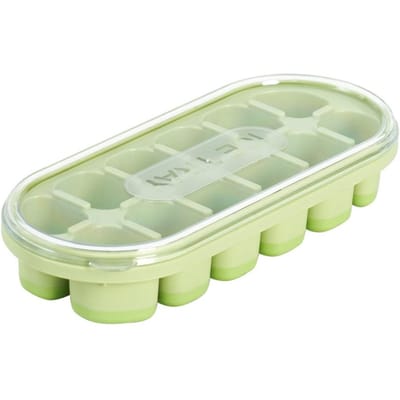 Bac à glaçons à 12 compartiments Moule à glaçons en silicone avec couvercle amovible Moule à sucettes glacées maison DIY pour cocktail congélateur gadget de cuisine beige