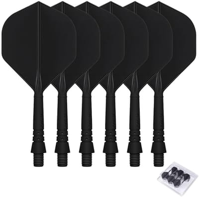 6 Stuks Gegoten Dart Flights en Shafts - Professionele Dart Accessoires in Meerdere Kleuren