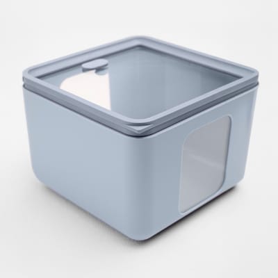 Vershoudbakje - B+ - Quadro - Medium - Dolfijn blauw - 17 x 17 x 12 cm - Inhoud 2,6 liter