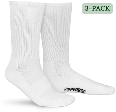 Hipperboo® 3 Paar Bamboe Sportsokken - Maat 35-38 - Wit - Dames Sportsokken - Hardloopsokken - Tennis Sokken - Padel Sokken - Meerdere Maten en Kleuren - Naadloos
