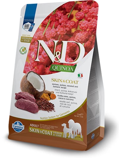 Farmina N&D Quinoa Dog Skin&Coat Venison&Coconut Adult Medium&Maxi - dry dog food - 7 kg
