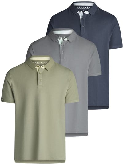 DENIMFY Heren Polo DFRay 3 Pack regular fit Veelkleurig S Volwassenen korte mouwen