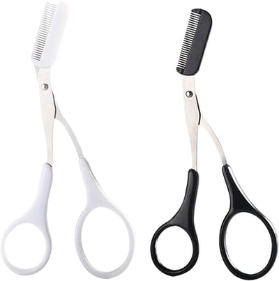 Precisie Schaar Set voor Wenkbrauwen met Kam - Perfect voor Vormen, Trimmen en Haarverzorging