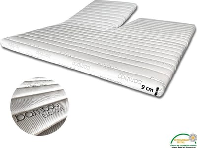Split Topper-Topmatras 180/200 Koudschuim HR55 Bamboo 9cm