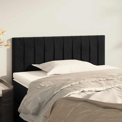 vidaXL - Hoofdbord - 100x5x78/88 - cm - fluweel - zwart