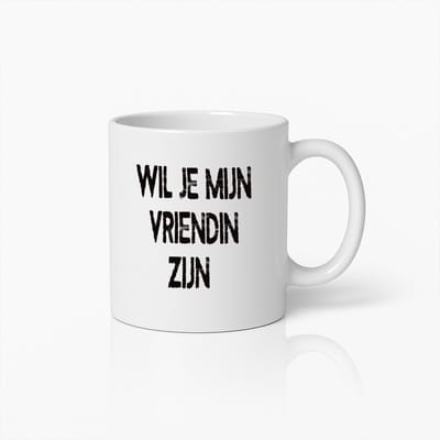 Romantische Aanzoek Mok – "Wil Je Mijn Vriendin Zijn?" – Uniek Cadeau Voor Haar, Schattige Relatie Mok